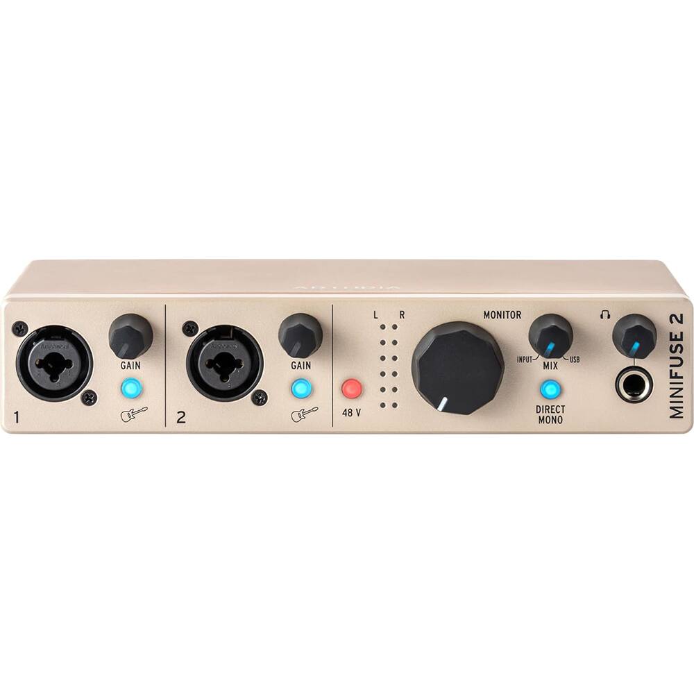 1 GAIN 2 GAIN 48 V L R MONITOR INPUT U8 MIX DIRECT MONO 2 MINIFUSE