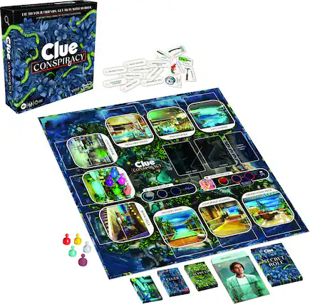 LIE TO YOUR FRIENDS, GET AWAY WITH MURDER. A SECRET ROLE GAME OF SHRINKING DARKNESS. Clue CONSPIRACY. 14 CRANE. i - LNUMA - C I - - CA I PER 18/080 - IVETS - CONE CONTN I ses ! a IRAS I ! MNLINYS a - ALFMER ROOM SAES /MMANIS 5/2091 ISIA MECAIAND L I CONSPIRACY Clue SEPV MESA BA 1M nit BOSANICA - - 1 STOEM M ICK DRSERVATION SEATION CONCIEMLA O ROVAL INFINITY INF HEA CLUES SUPPLY NOSS IDENTITY Clue SECRET ROLE