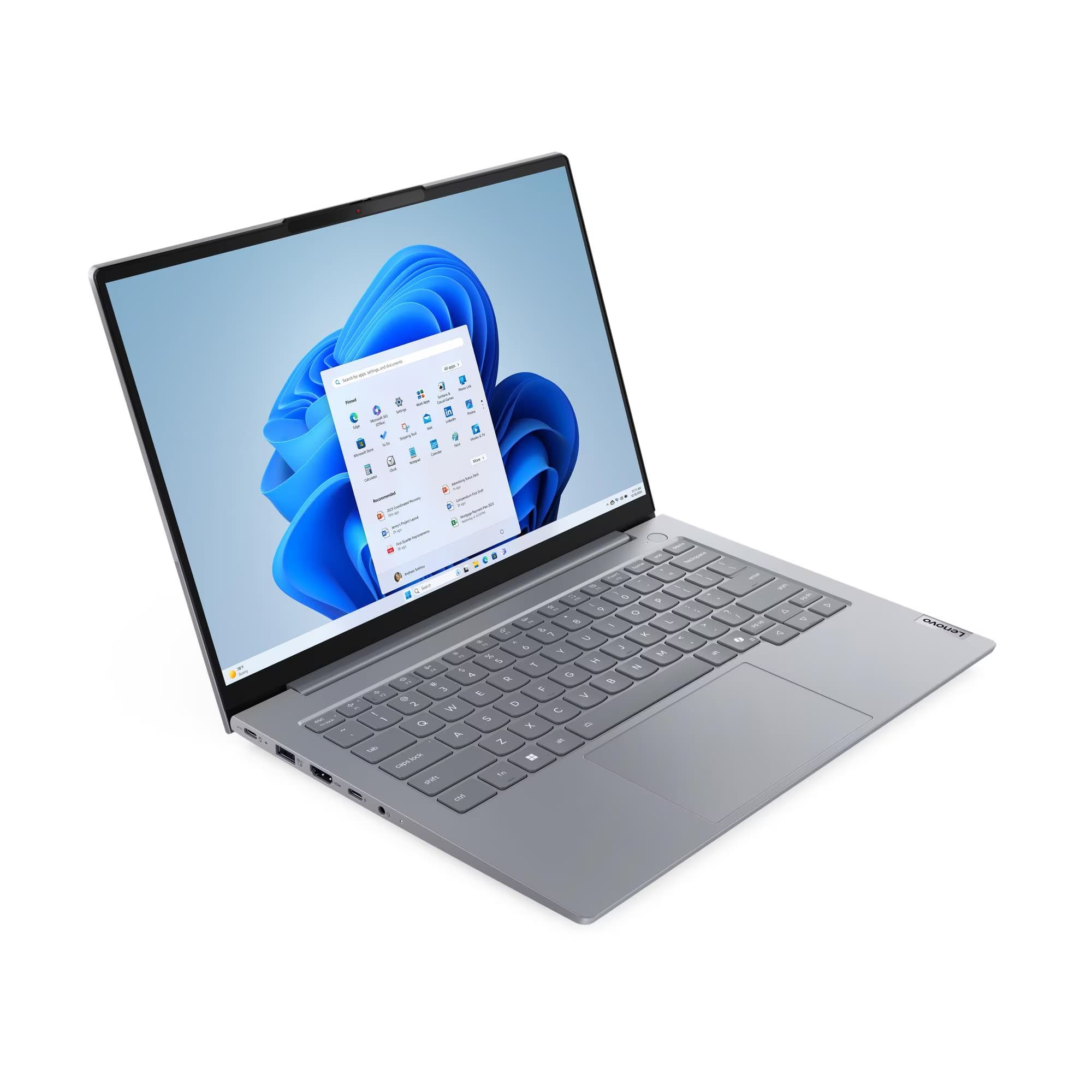 Angle. Lenovo - Lenovo - ThinkBook 14 Gen 9 14" Touch - Screen Laptop - Latest Model - Intel Core 7 with 16GB Memory - 512GB SSD - Grey - Grey.