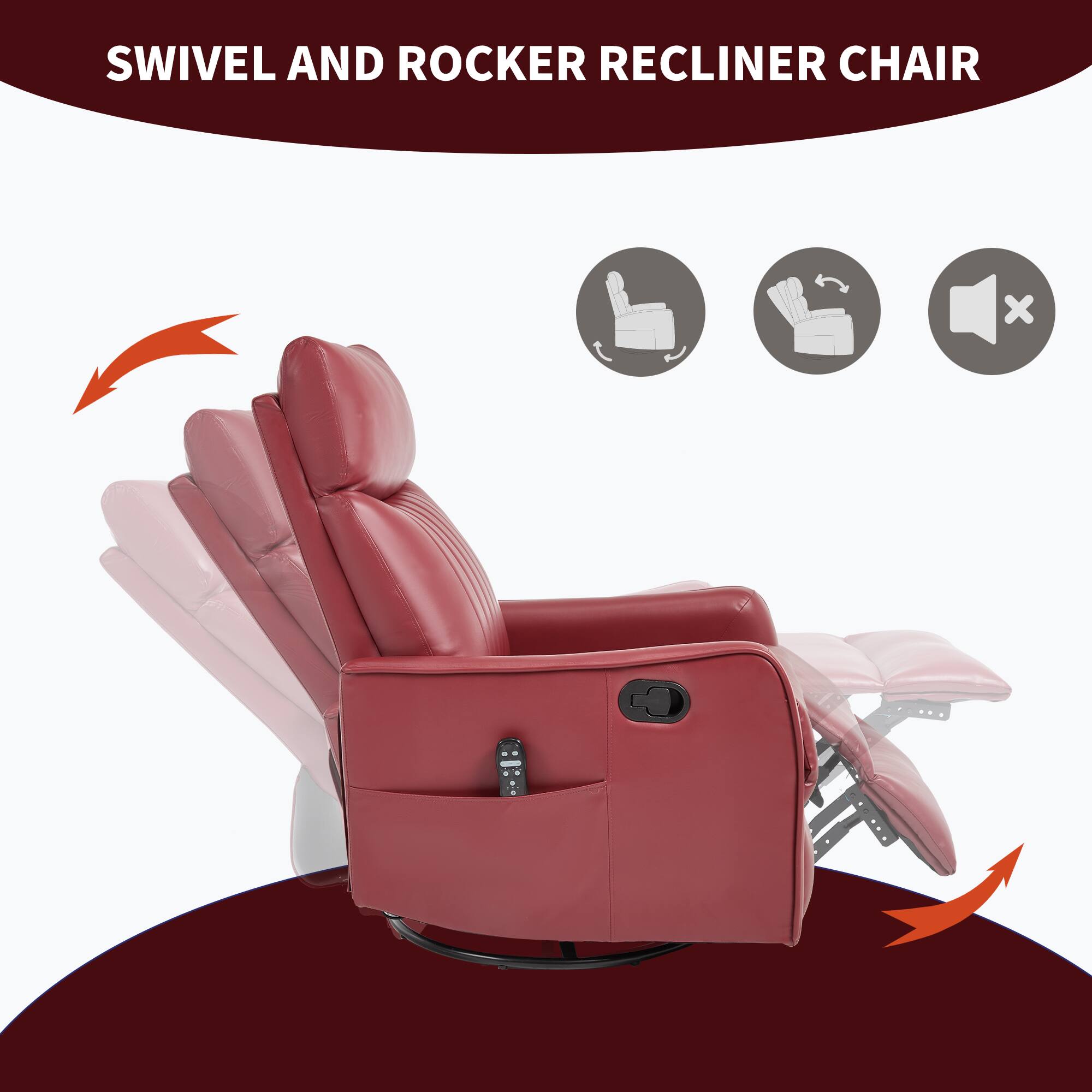 SWIVEL AND ROCKER RECLINER CHAIR