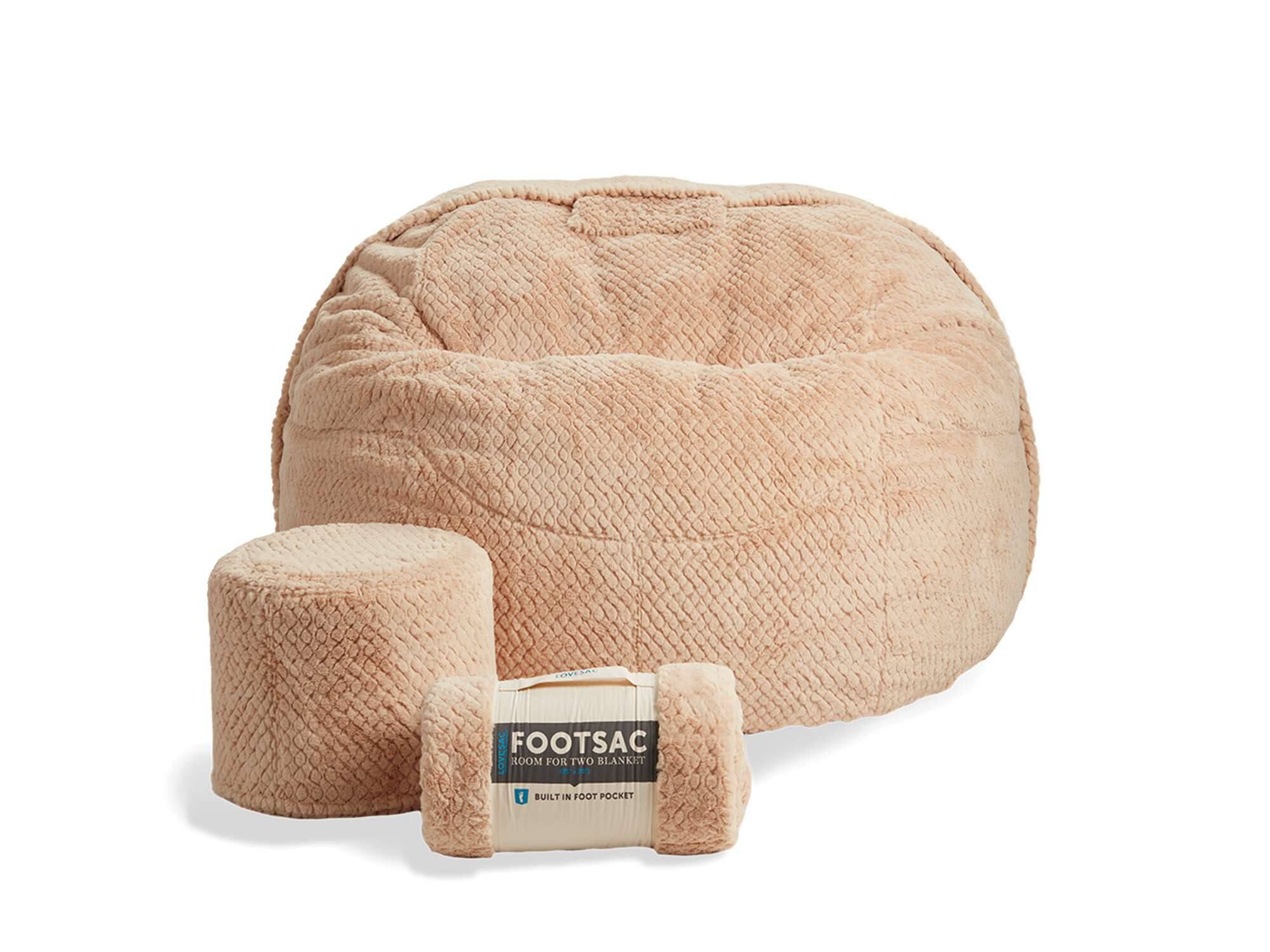 Lovesac - Supersac Bundle - Golden Honey Phur - Front_Zoom