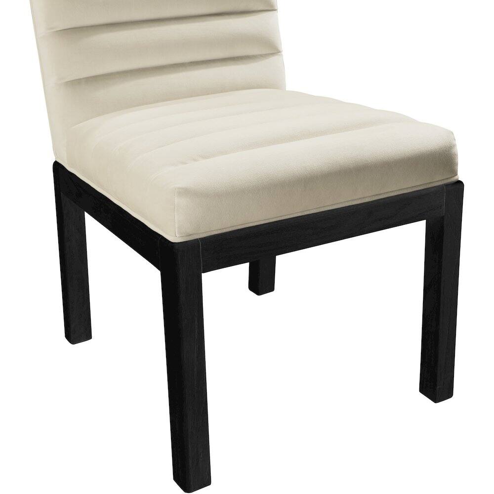Alt View 4. Meridian Furniture - Evelyn Cream Velvet Dining Chair - Beige.