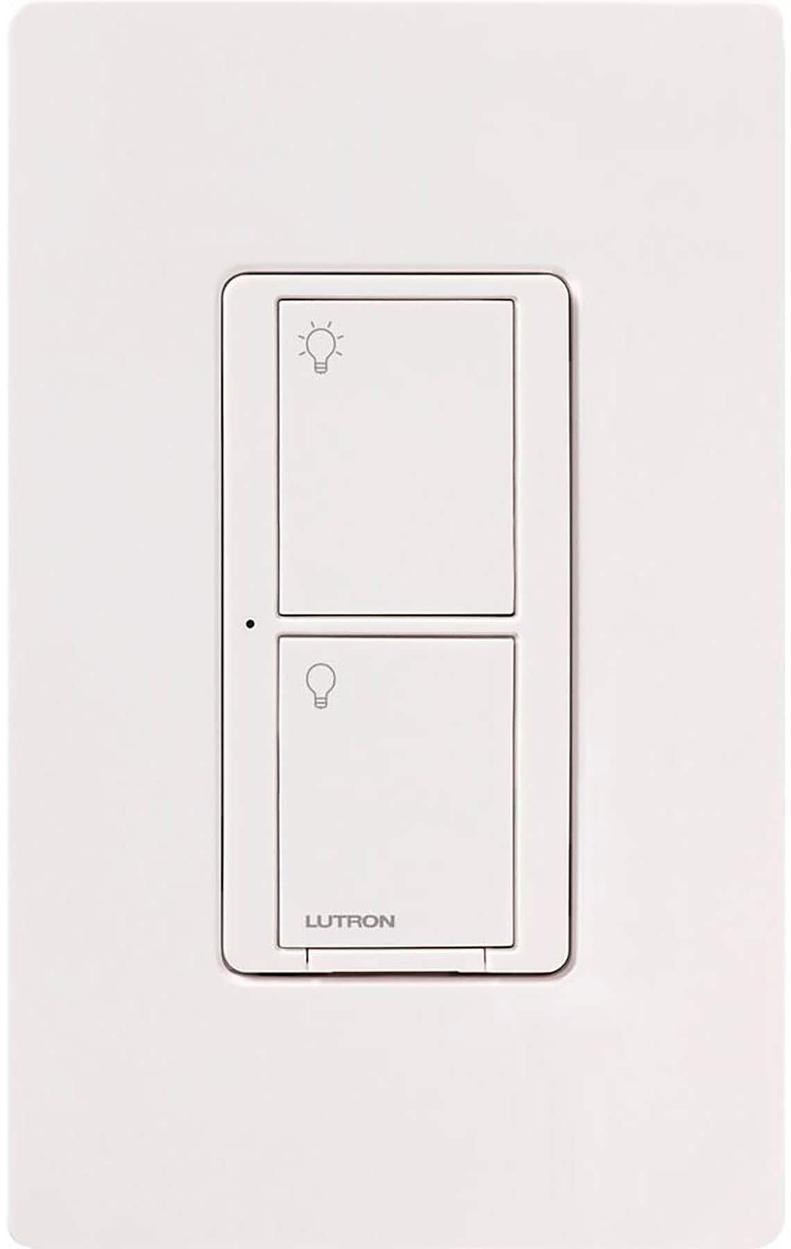Alt View 1. Lutron - Caseta Wireless Smart Lighting Switch for All Bulb Types or Fans, 6A - White.
