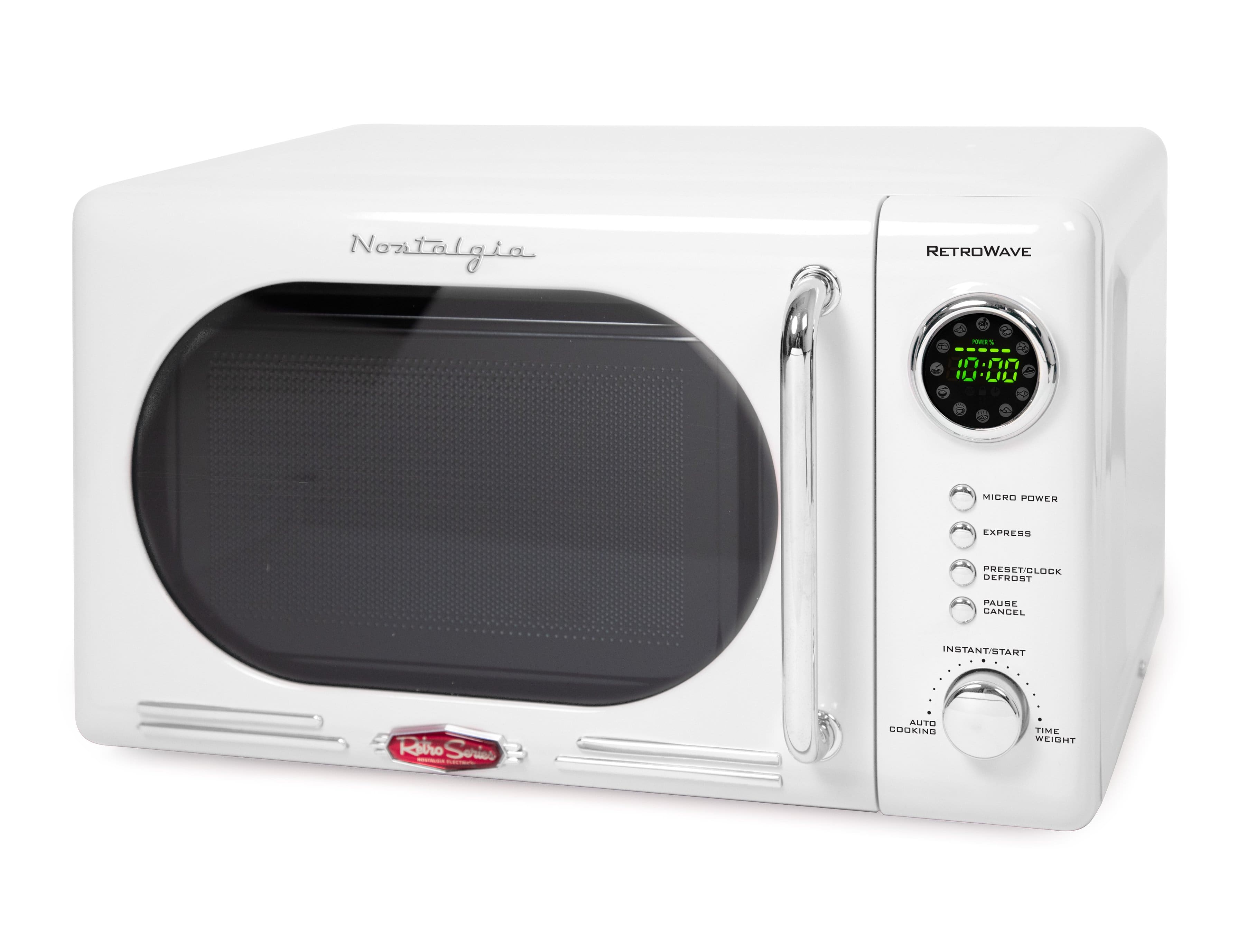 Nostalgia - Retro 0.7 cu. ft. 700-Watt Countertop Microwave Oven - White