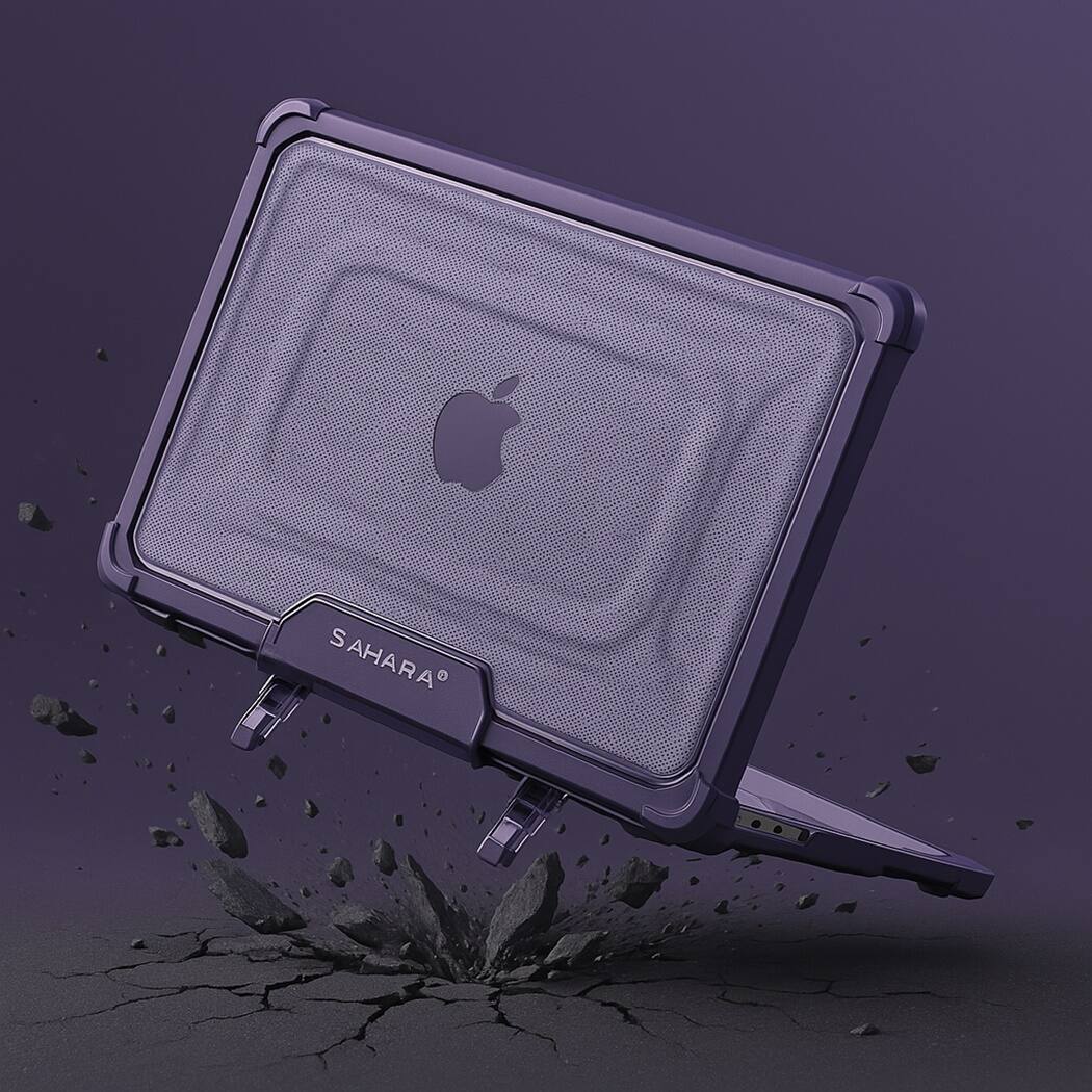 Alt View 17. SaharaCase - Raider ProArmor Case for Apple MacBook Pro 14" (M1, M2, M3, M4, M4 Pro, M4 Max, M5, M5 Pro and M5 Max Chip) Laptops - Purple Orchid.