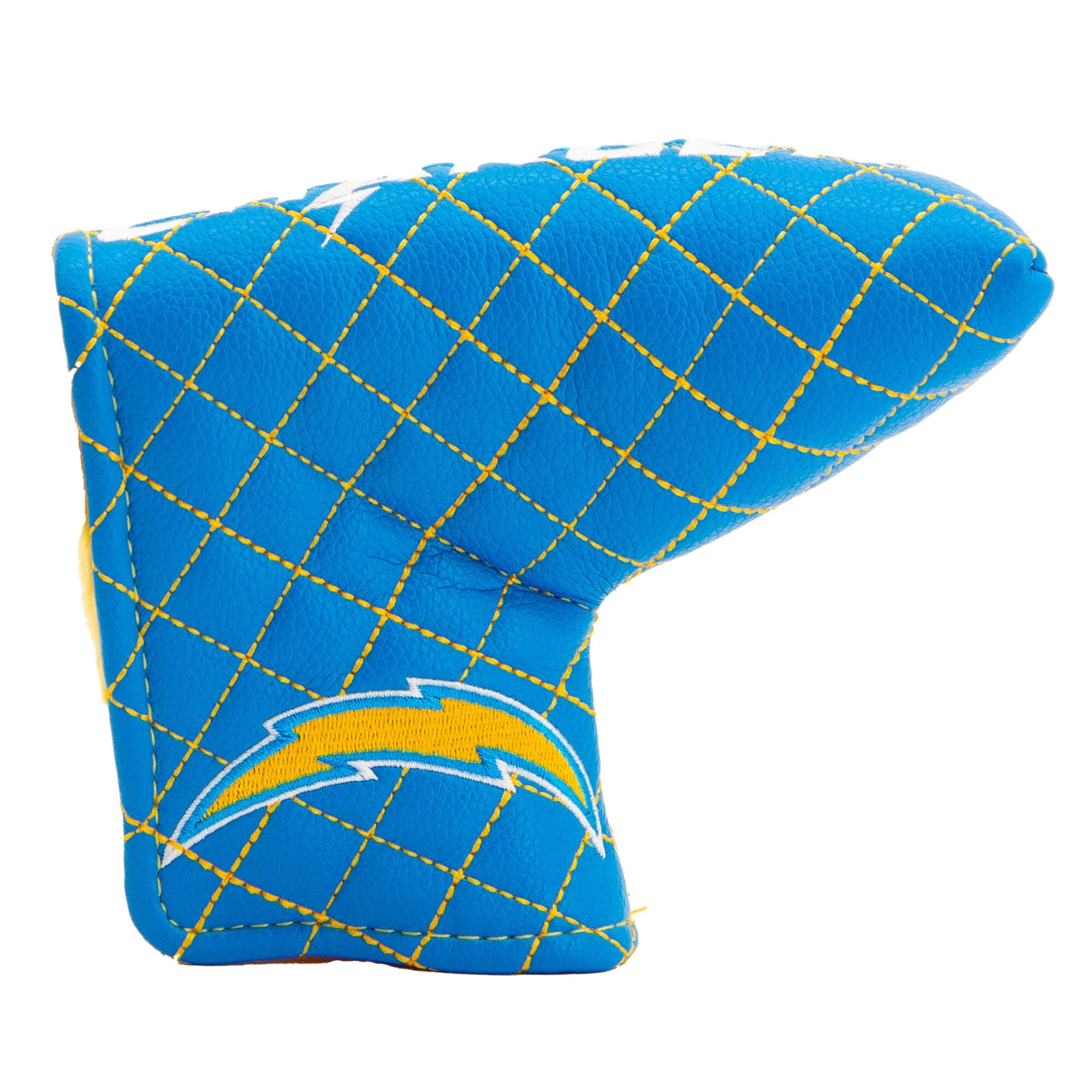 Front. Team Golf - Los Angeles Chargers Quilted Blade Putter Cover - Multicolor.