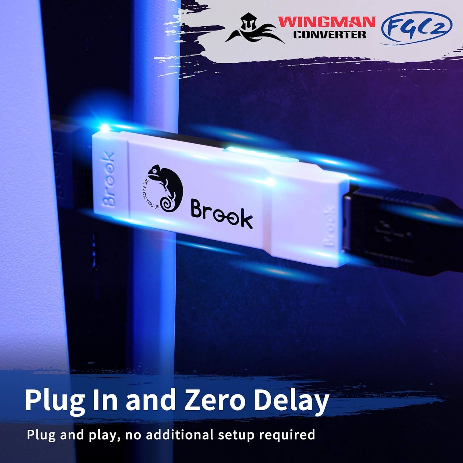 Brook Wingman FGC2 Wired Controller Adapter for PlayStation 5 and