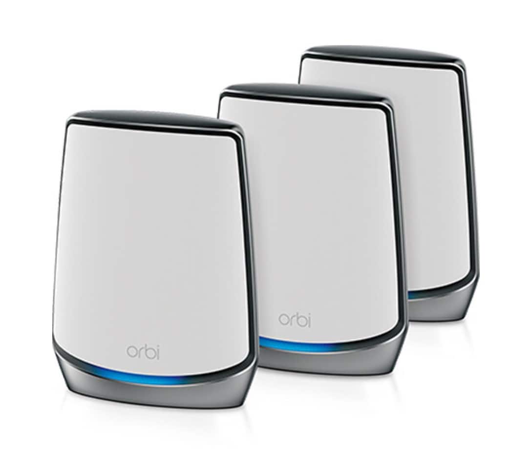 NETGEAR Orbi 850 Series AX6000 Tri Band Mesh Wi Fi 6 System (3