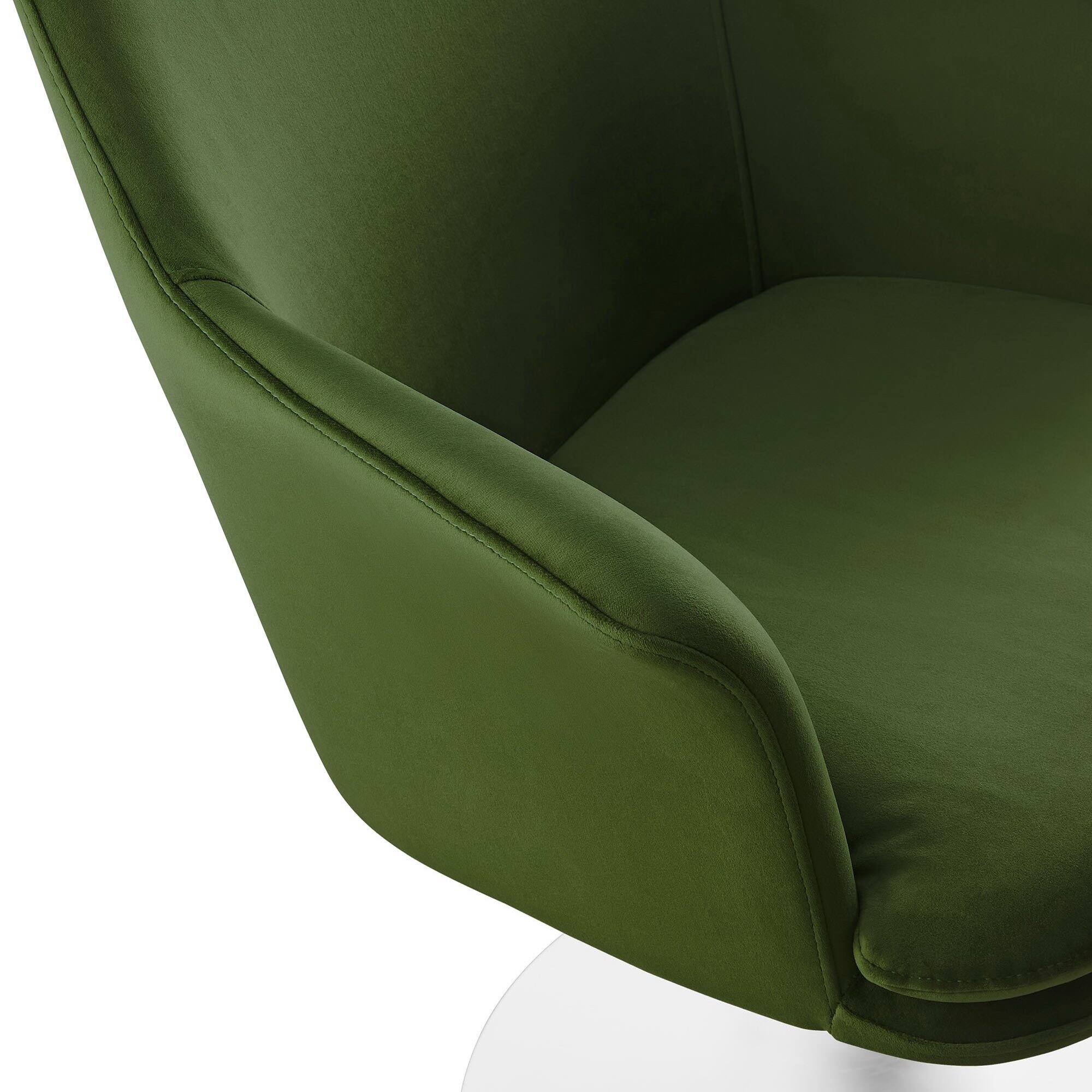 Alt View 6. Modway - Lippa Swivel Dining Armchair by Modway - White Moss Green.