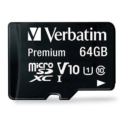 Verbatim Premium 64GB Micro SD V10 U1 XC I