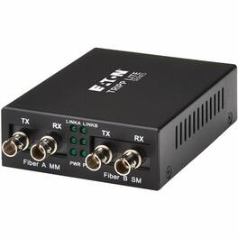 Tripp Lite - series N784-MDC-4STST Fiber Optic Mode Converter - 0.9" Height x 2.9" Width x 4.3" Depth - Metal Box - Black