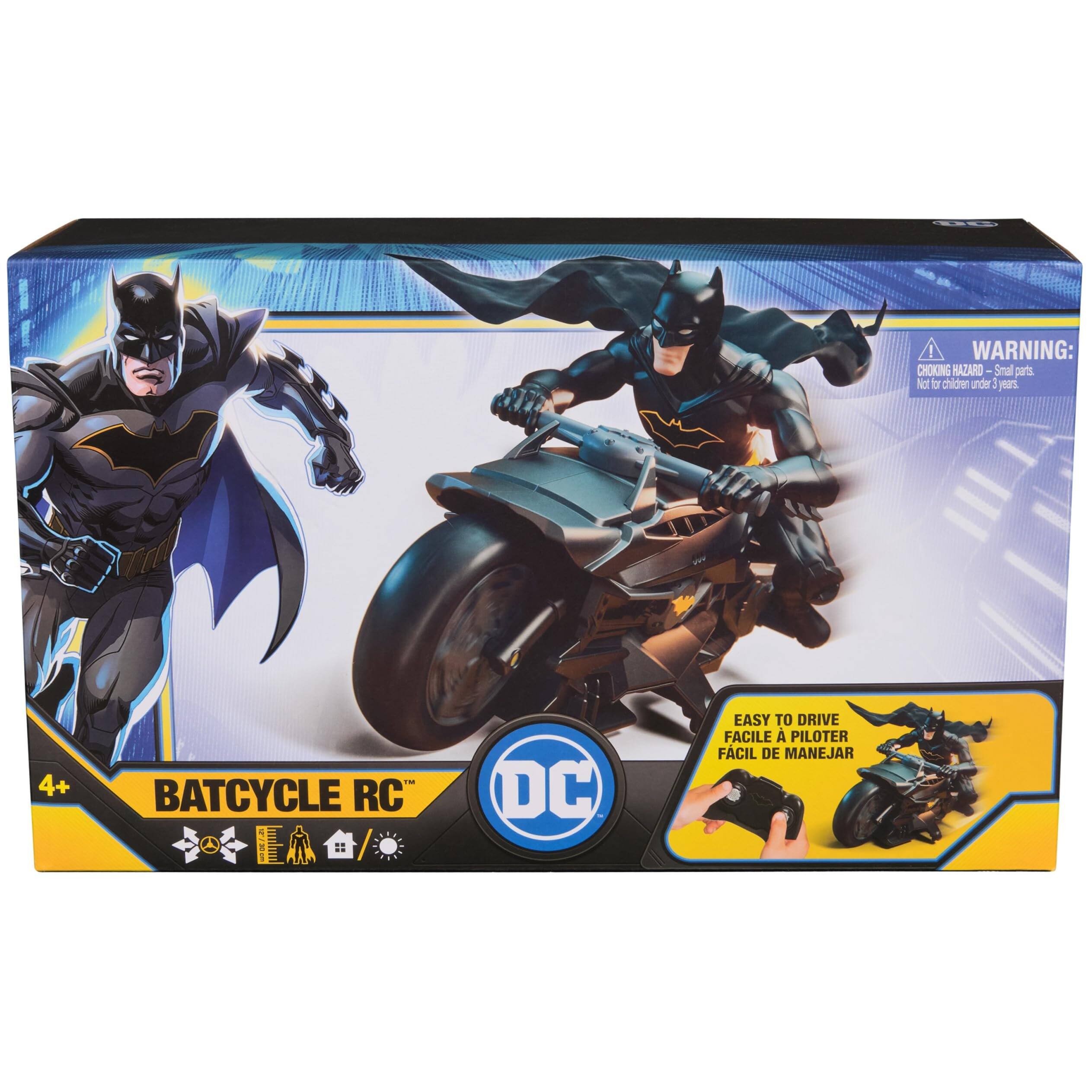 | WARNING: CHOKING HAZARD - Small parts. Not for children under 3 years.
4+
BATCYCLE RC
DC
EASY TO DRIVE FACILE A PILOTER FACIL DE MANEJAR
