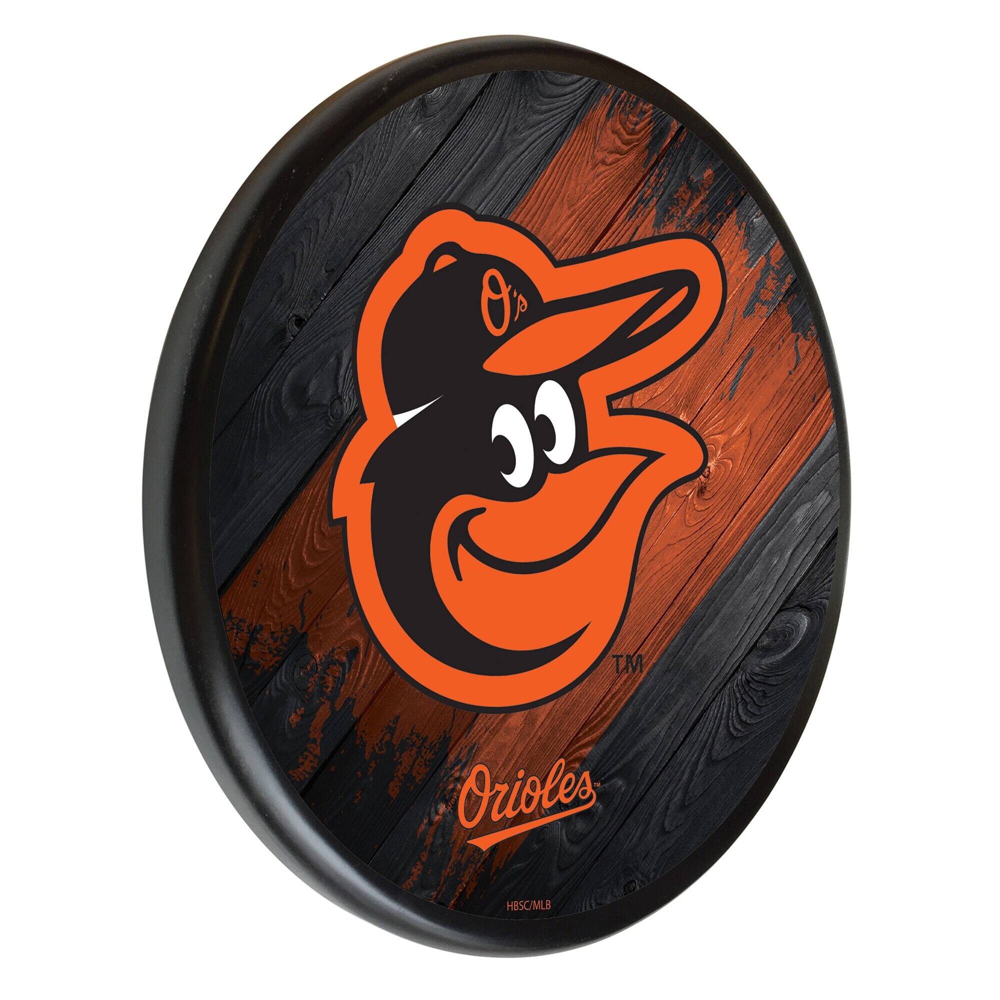 Black Baltimore Orioles 13" Team Wood Sign