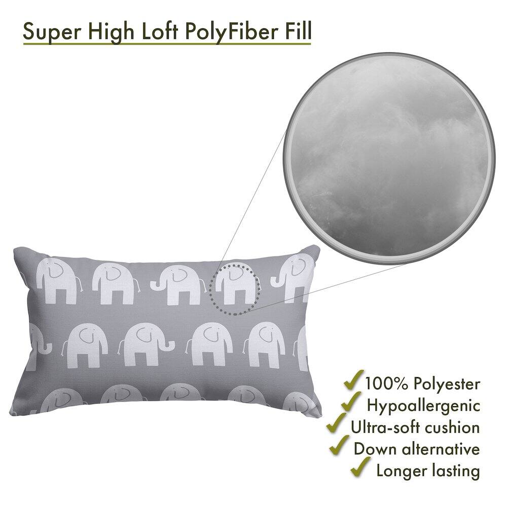 Super High Loft PolyFiber Fill

- 100% Polyester
- Hypoallergenic
- Ultra-soft cushion
- Down alternative
- Longer lasting