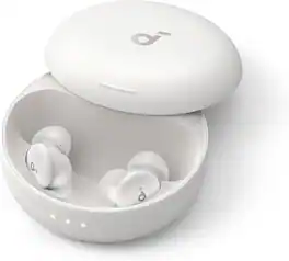 Soundcore - Refurbished Excellent - by Anker Sleep A30 Smart ANC Sleep Earbuds with Breescape Cooling Eye Mask - White Set - Moonlit White