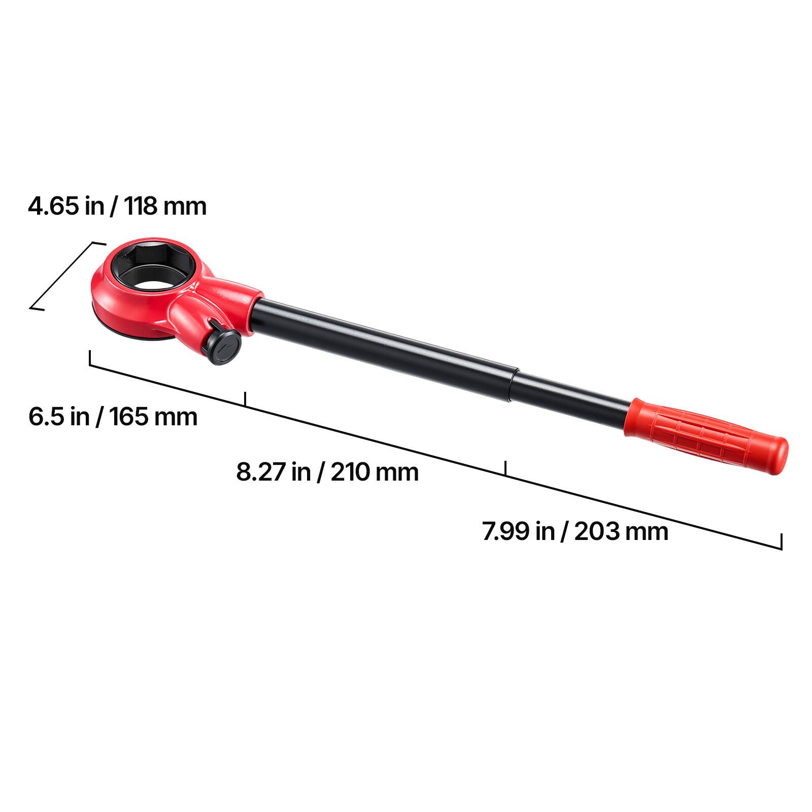4.65 in / 118 mm  
6.5 in / 165 mm  
8.27 in / 210 mm  
7.99 in / 203 mm