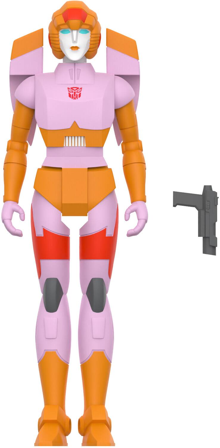 Alt View 3. Super7 - Super7 - Transformers - Reaction Figures Wv8 - Arcee (Pink & Orange)   - Collectibles - Multicolor.