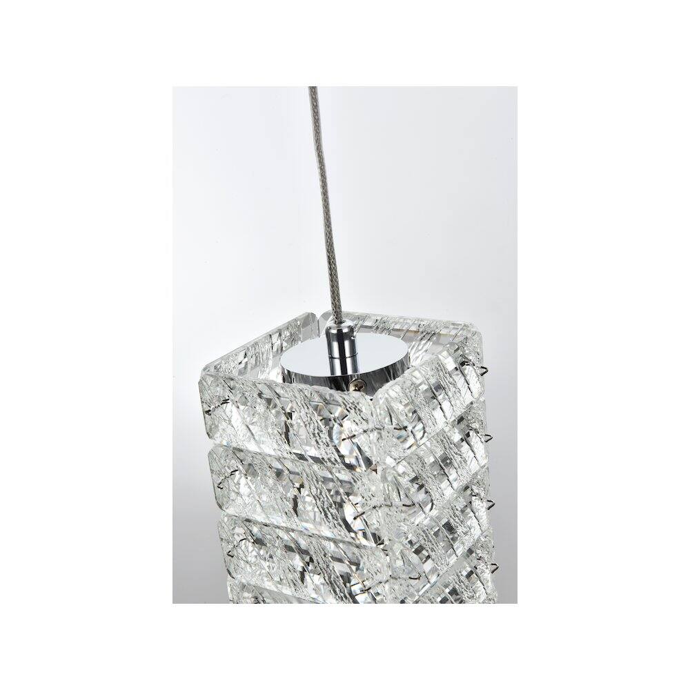 Alt View 4. Elegant Lighting - Aston 6.5 inch LED Pendant in Chrome - Chrome.