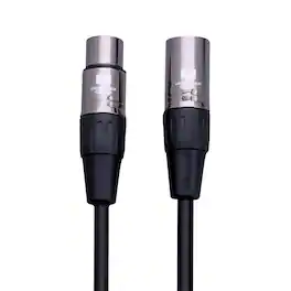 Monster - Prolink Classic XLR Microphone Cable, 100 ft, Male to Female, Balanced Audio Cable, Silver Contact Connectors - Black