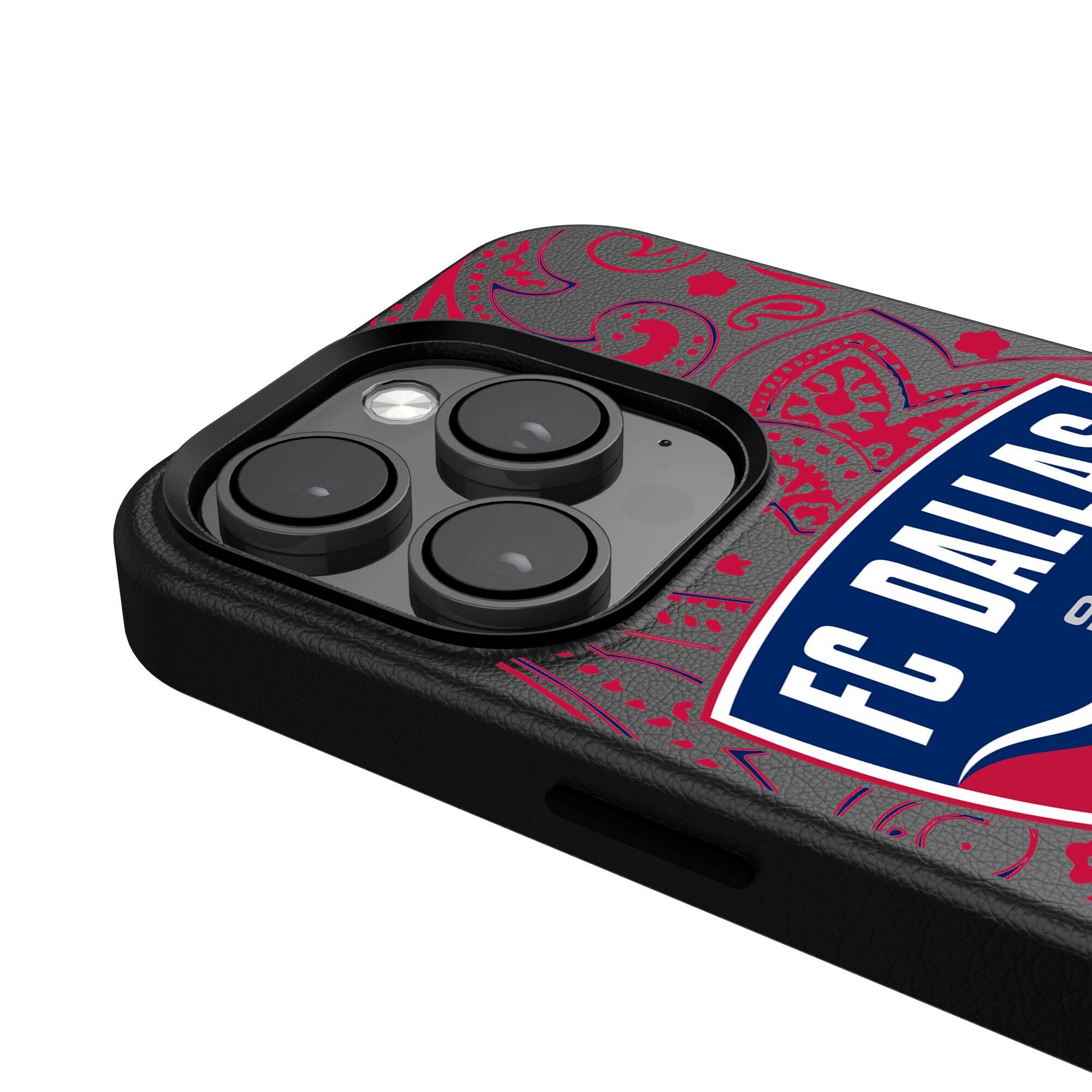 Alt View 3. Keyscaper - Black FC Dallas iPhone Magnetic Bump Case - 16 Pro - Black.