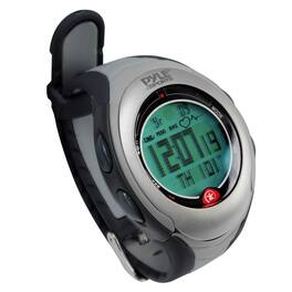 Pyle - Digital Biking/Running Watch with Bicycle Adaptor, Pulse, Chronograph, Pedometer - Black
