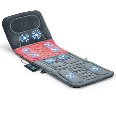 Costway Foldable Massage Mat Full Body Massager with Heat & 10 Vibration Motors Gray BBYUSEP24916US - Best Buy Costway Foldable Massage Mat Full Body Massager with Heat & 10 Vibration Motors Gray BBYUSEP24916US - Best Buy