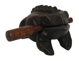 Frog Repeating Pattern Tycoon Percussion Large Frog Guiro, Wooden Construction, Produces ...