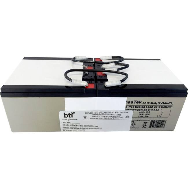 hasTek SP12-9HR(12V9AH/T2)  
e-free Sealed Lead-acid Battery  

NON-SPILLABLE LEAD ACID BATTERY  

IMPORTANT VOLTAGE CHARGE  
13.5 - 13.8 V  
14.4 - 14.9 V  

Less than 2.7A  

BATTERY RECYCLING INFORMATION  

CAUTION  
DO NOT INCINERATE  
BATTERY TERMINALS  
DO NOT CONTACT WITH WATER  
DO NOT CONTAMINATE WITH ELECTROLYTE (ACID)  

SEALDED, RECHARGEABLE  
BATTERY TERMINALS  
DO NOT DISCHARGE BELOW 10.5V  
DO NOT CHARGE IN GAS TIGHT CONTAINER  
DO NOT CHARGE WITH ELECTROLYTE (ACID)  

www.gobti.com  

bti  
RECYCLABLE  
Pb  

Do not dispose of in household waste.  
Do not dispose of in gas tight container.  
Do not charge with electrolyte (acid).  

RECYCLING INFORMATION