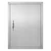 Front. VEVOR - BBQ Access Door, 20W x 27H Inch Single Outdoor Kitchen Door, Stainless Steel Flush Mount Door, Wall Vertical Door - Stainless Steel Color.