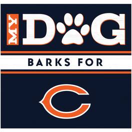 Imperial - Chicago Bears 10" x 10.5" Dog Barks Wood Wall Art - Multicolor