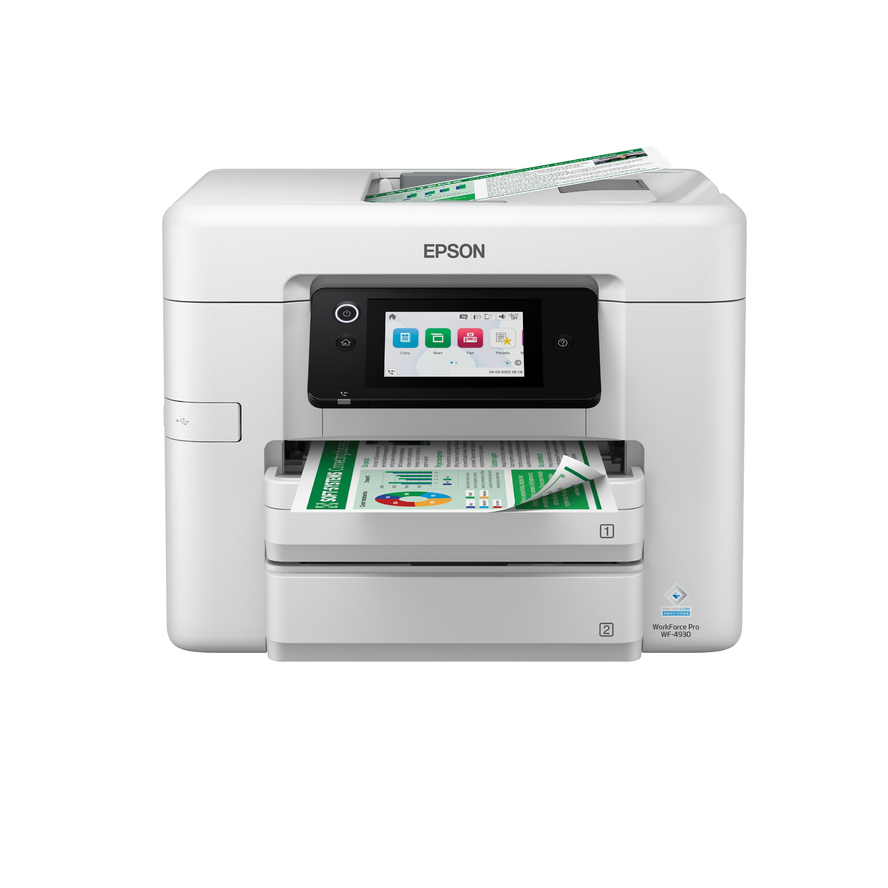 Epson - WorkForce Pro WF-4930 Wireless All-in-One Inkjet Printer - White