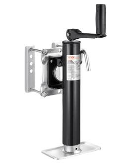 VEVOR - Trailer Jack, 2000 lbs Dynamic Load Capacity, Heavy Duty Swivel Bolt-on Trailer Jack, 10" Lift Trailer Jack Stand - Black;Silver