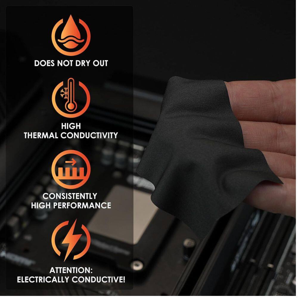 DOES NOT DRY OUT  
HIGH THERMAL CONDUCTIVITY  
CONSISTENTLY HIGH PERFORMANCE  
ATTENTION: ELECTRICALLY CONDUCTIVE!