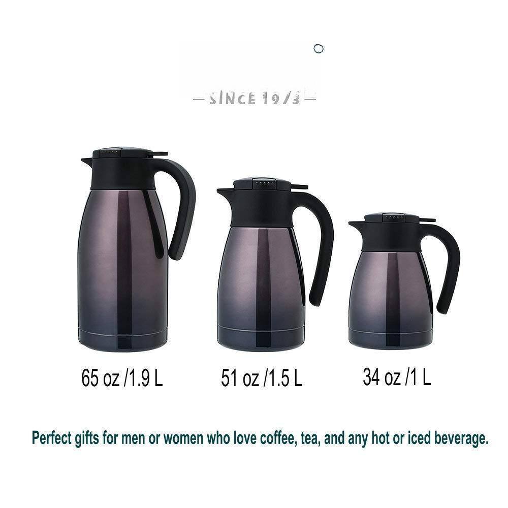 - SINCE 19/3
- 65 oz / 1.9 L
- 51 oz / 1.5 L
- 34 oz / 1 L
- Perfect gifts for men or women who love coffee, tea, and any hot or iced beverage.