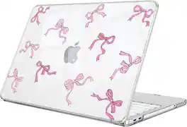 Fintie - Glitter Case for MacBook Neo 13 Inch (Model A3404, 2026 Release) Snap-On Hard Shell Cover, Slim Fit, Lightweight - Glittering Bow
