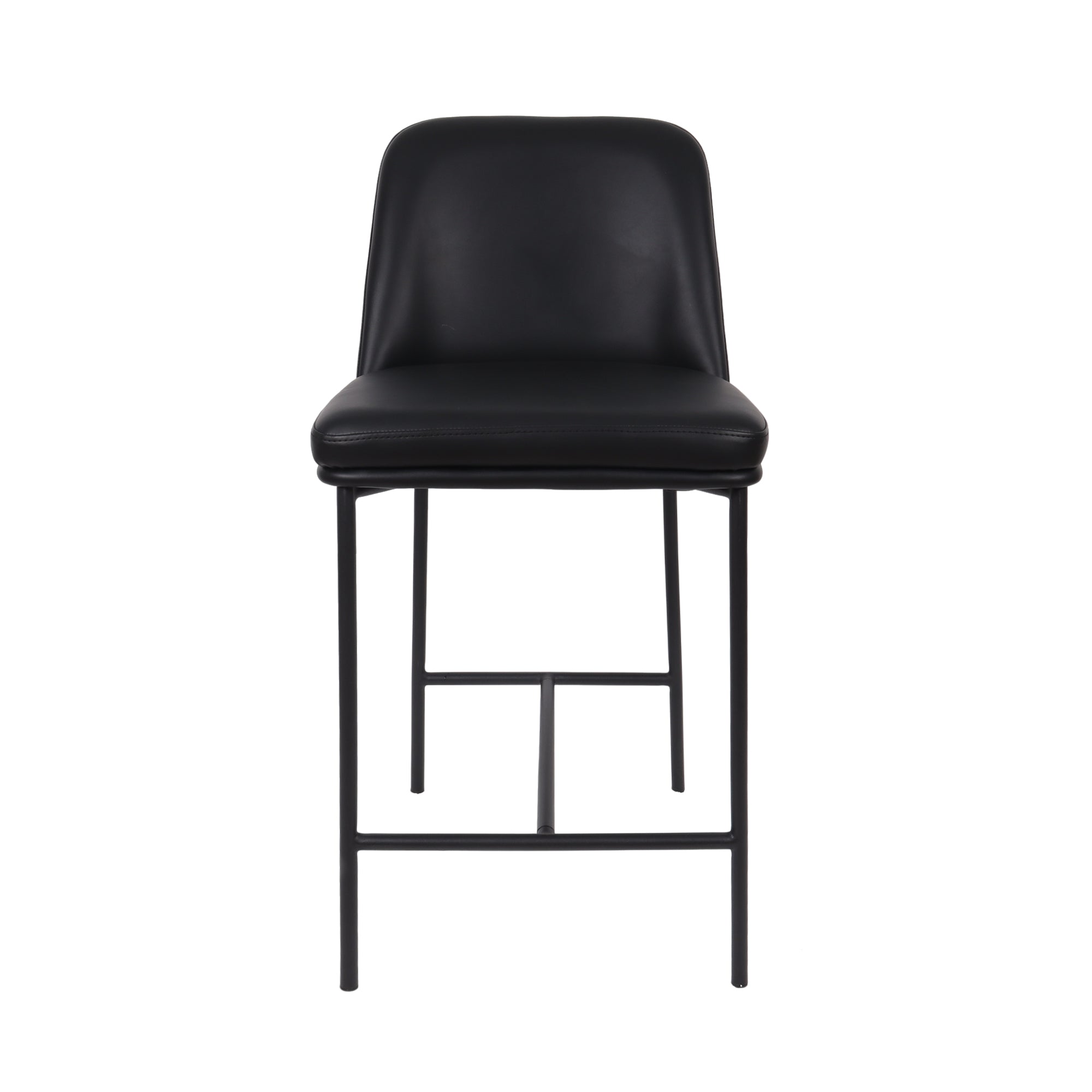 Manhattan Comfort Loft Contemporary Metal Vegan Leather Counter Stool ...