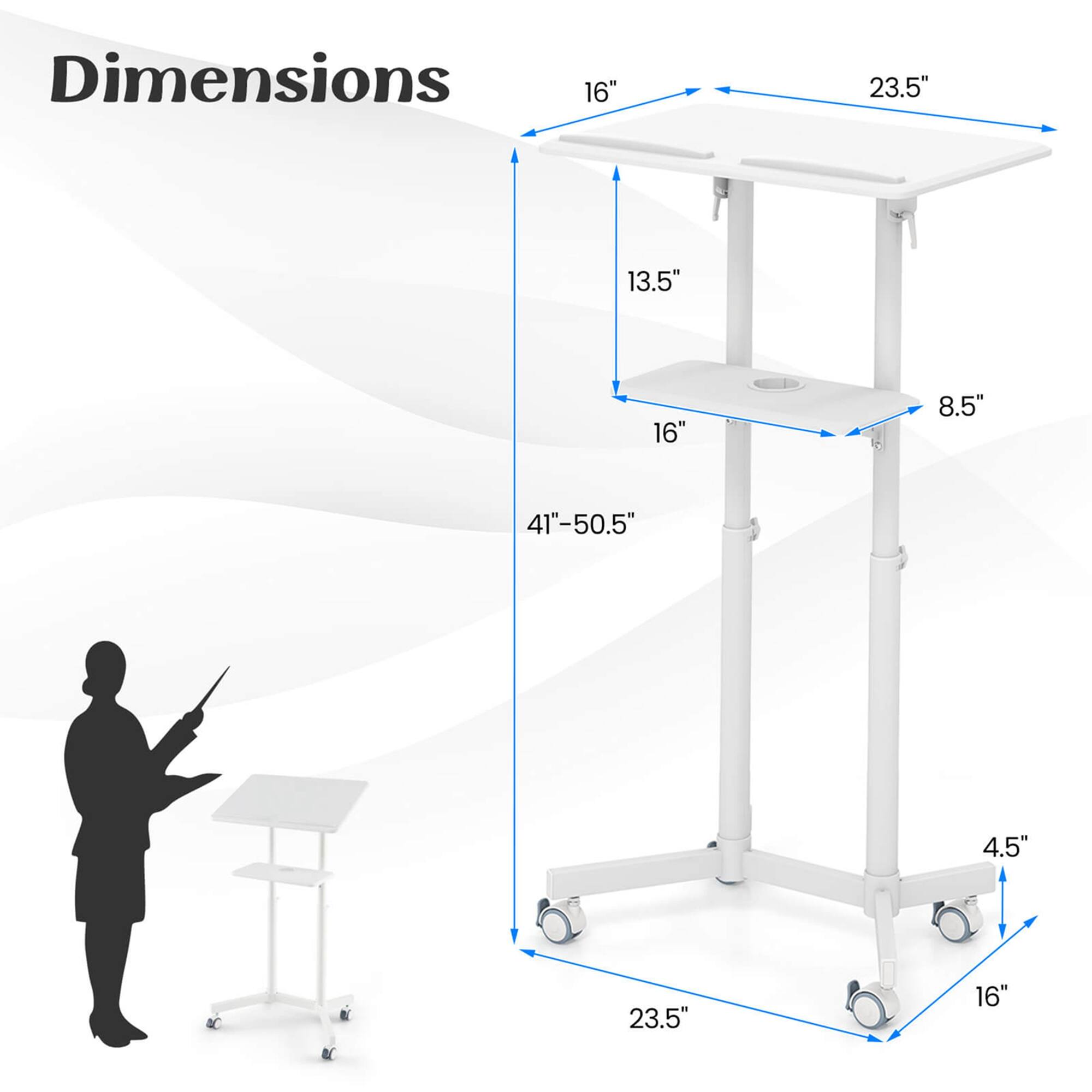 Dimensions
16"
23.5"
13.5"
16"
8.5"
41"-50.5"
4.5"