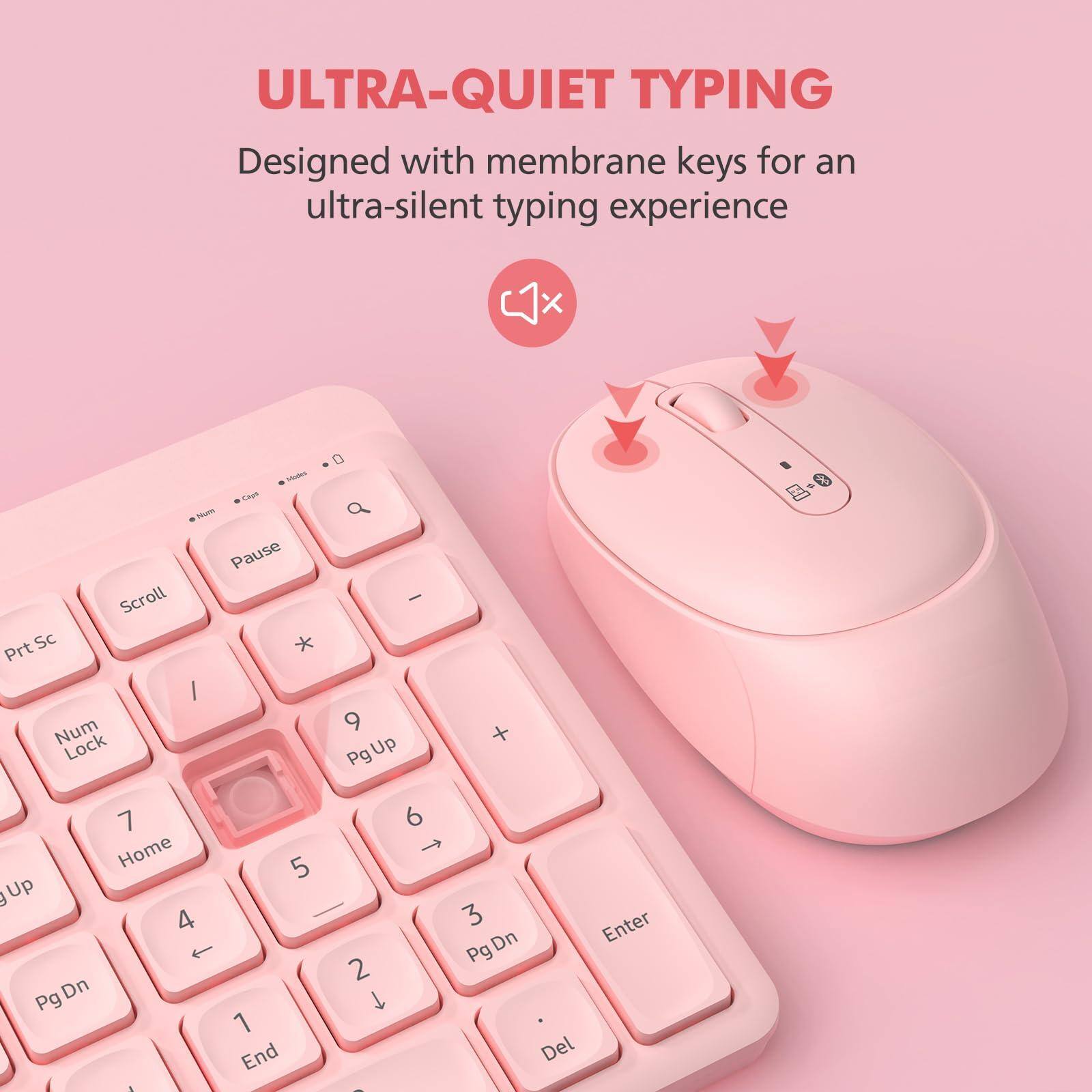 ULTRA-QUIET TYPING  
Designed with membrane keys for an ultra-silent typing experience