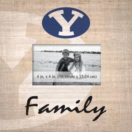 Fan Creations - BYU Cougars 10'' x 10'' Burlap Pattern Frame - Multicolor