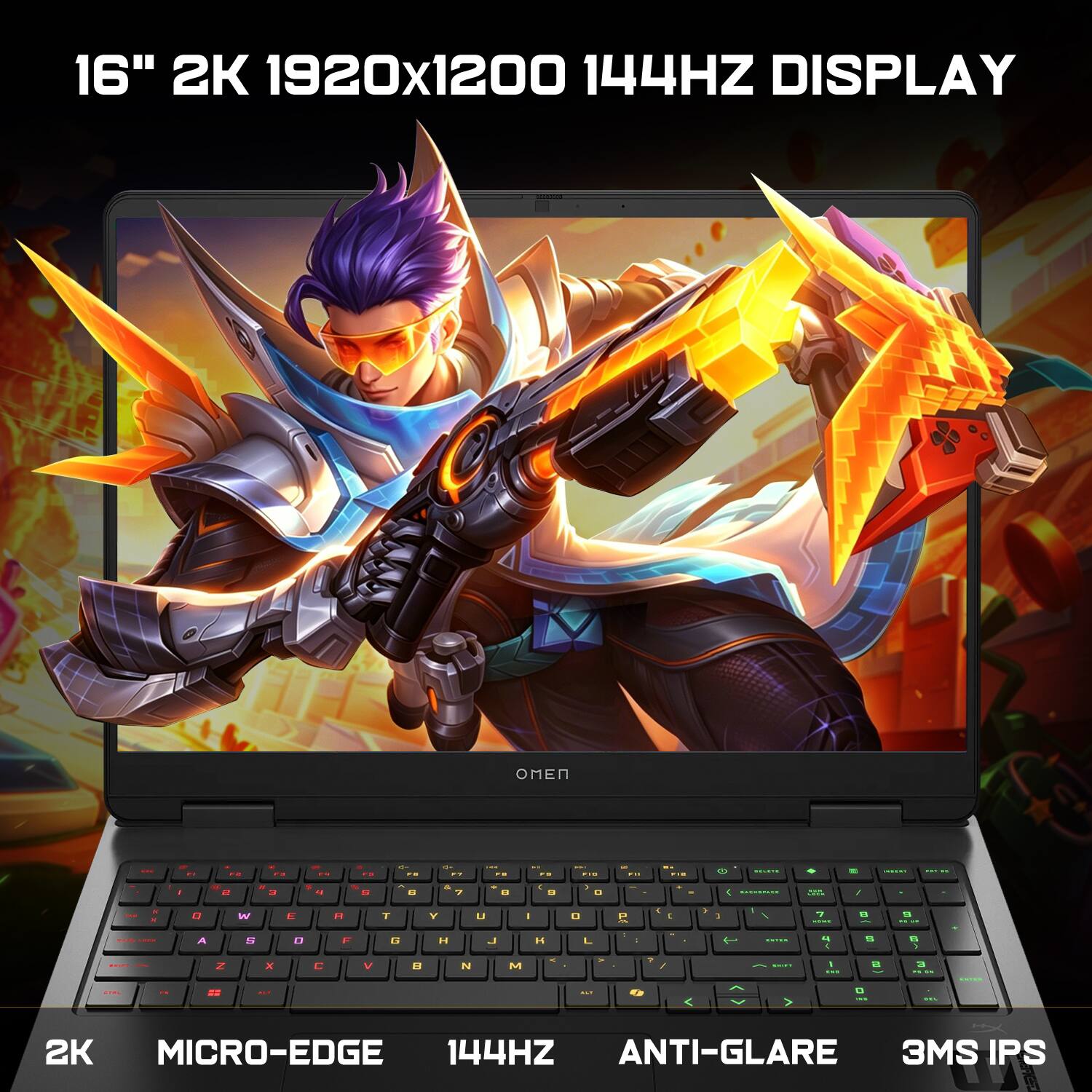 16" 2K 1920x1200 144HZ DISPLAY OMEN

2K MICRO-EDGE 144HZ ANTI-GLARE 3MS IPS