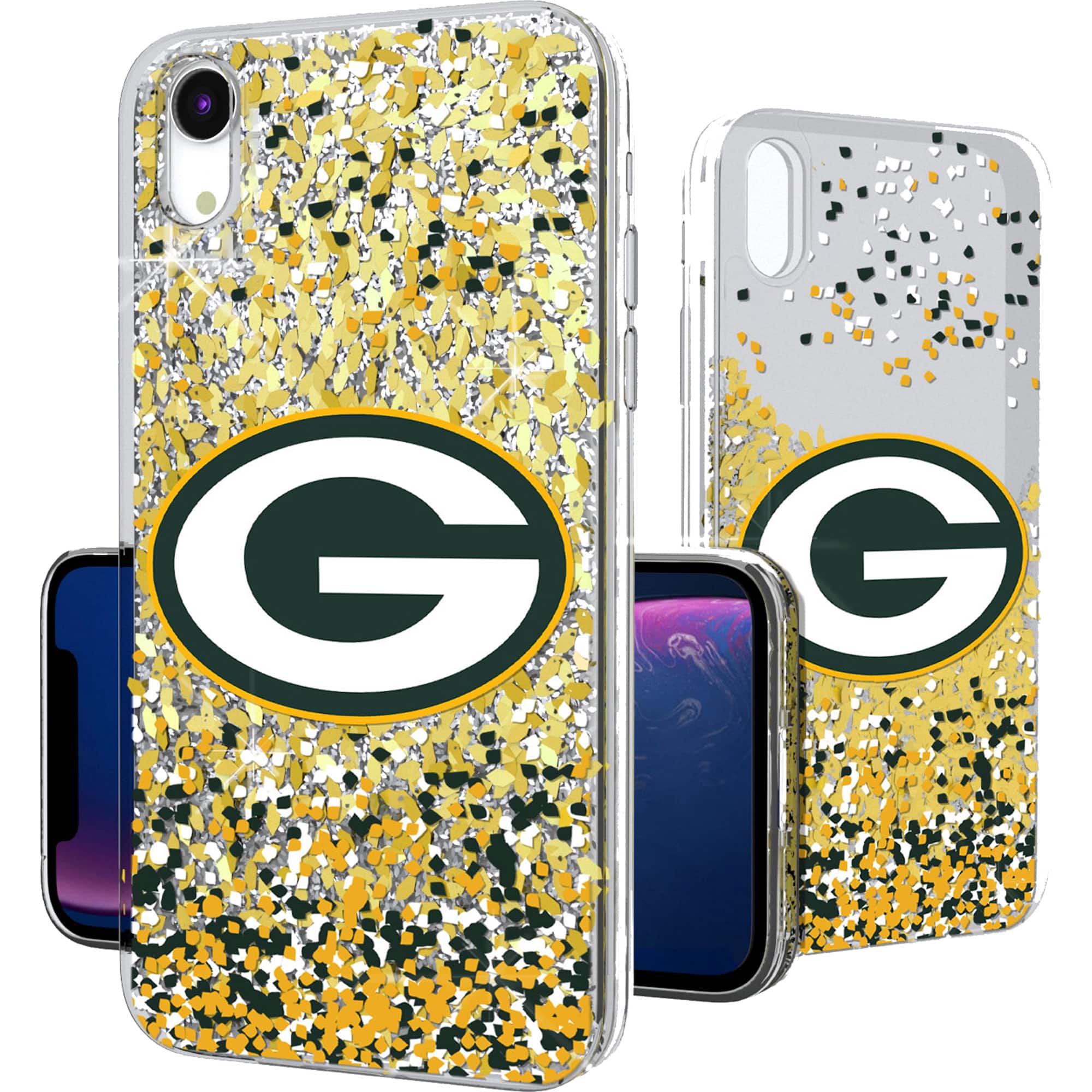 Keyscaper - NFL - Green Bay Packers iPhone Glitter Case with Confetti Design - 16 - Multicolor price history on PriceWatchPro
