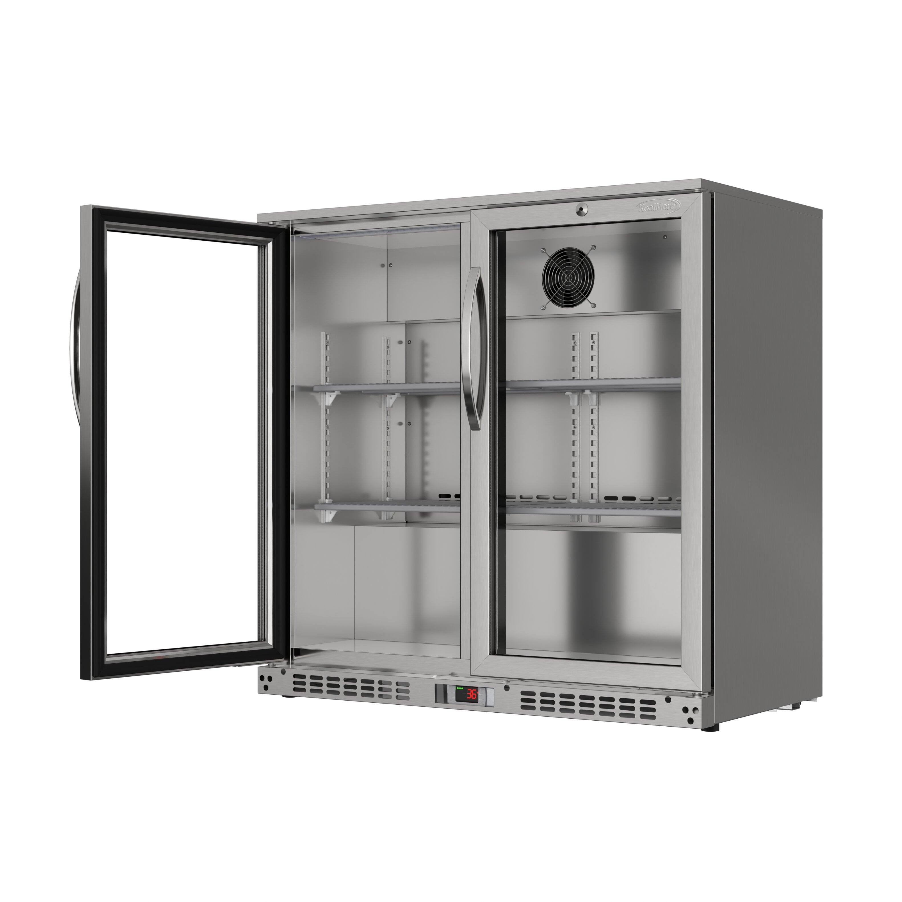 Alt View 4. Koolmore - 35 in. Two-Door Back Bar Refrigerator - 7.4 Cu Ft. BC-2DSW-SS - Stainless-Steel.