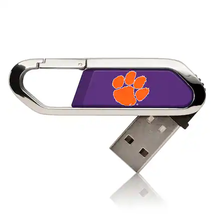 Front. Keyscaper - Clemson Tigers 16GB Clip USB Flash Drive - Multicolor.