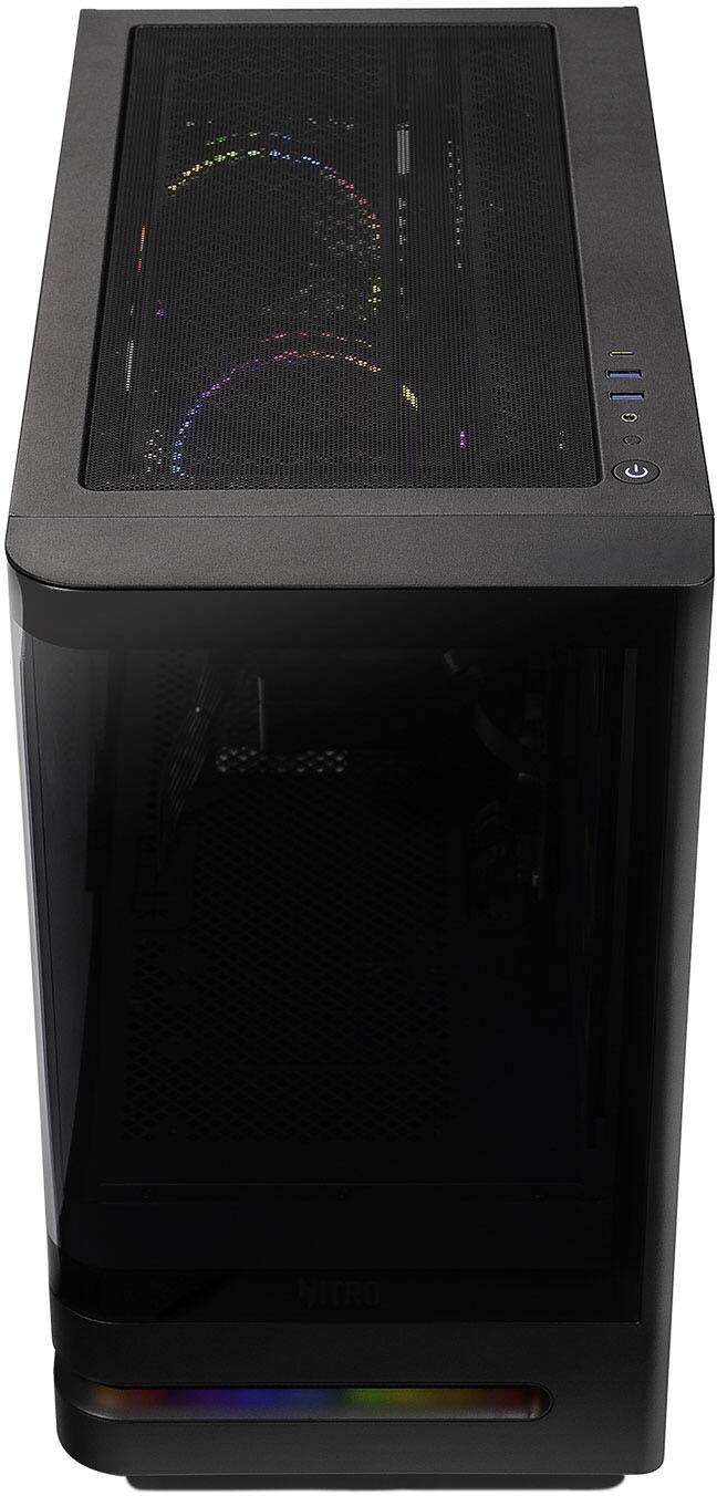 Alt View 6. Acer - Nitro 65 Gaming Desktop - AMD Ryzen 9 9900X 2024 - NVIDIA GeForce RTX 5070 - 32GB DDR5 Memory – 1TB Storage - Black.
