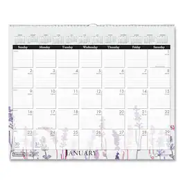 House of Doolittle - Recycled Wild Flower Wall Calendar Wild Flowers Artwork 15 x 12 White Multicolor Sheets 12 Month Jan to Dec 2026