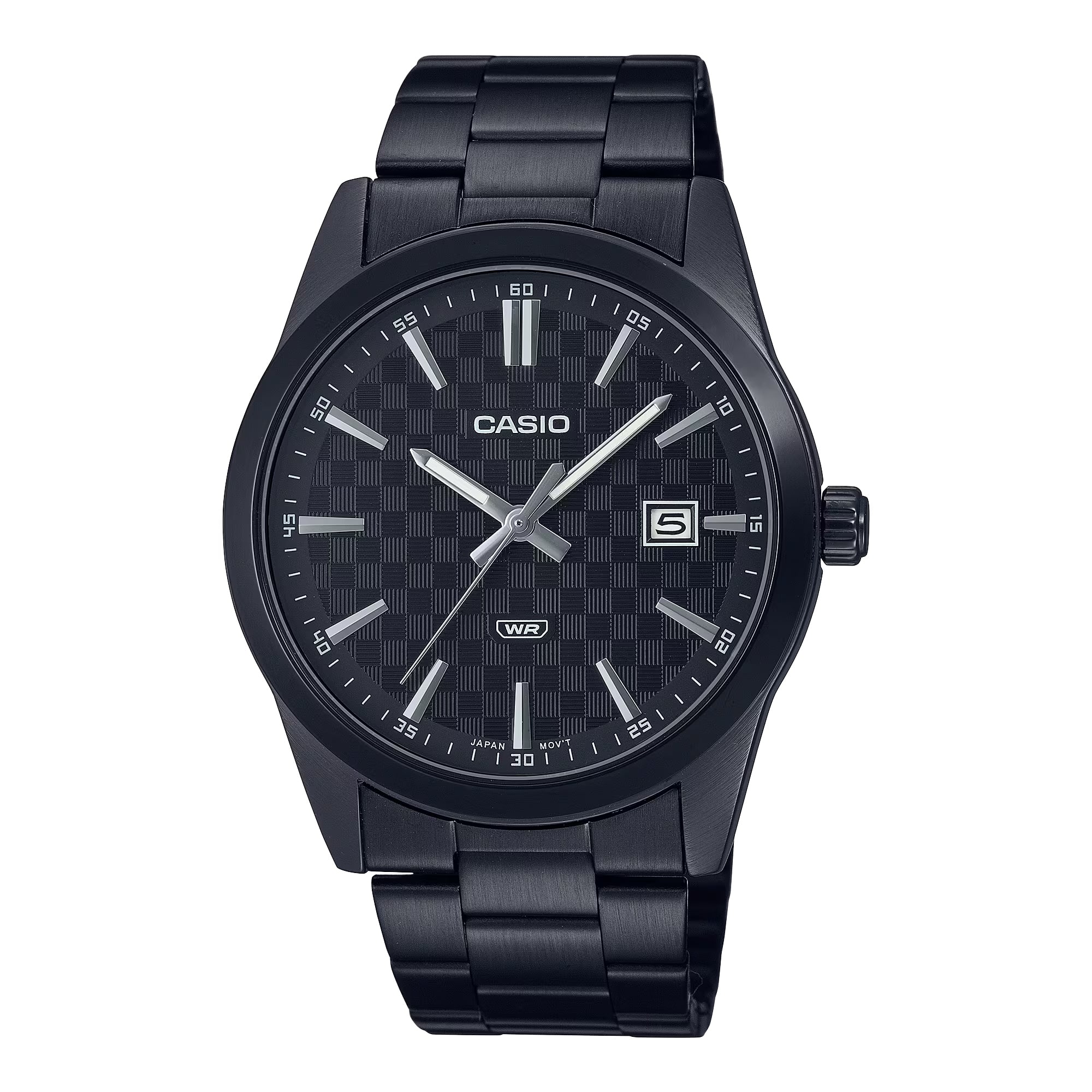 Casio - Men’s Analog Watch Dial Steel Bracelet - MTP-VD03B-1AUDF - Black