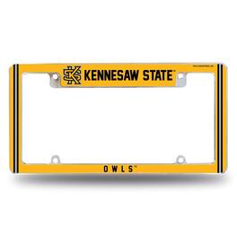 Rico Industries - Kennesaw State Owls Chrome Metal License Plate Frame with Full Frame Team Color Graphics - Multi