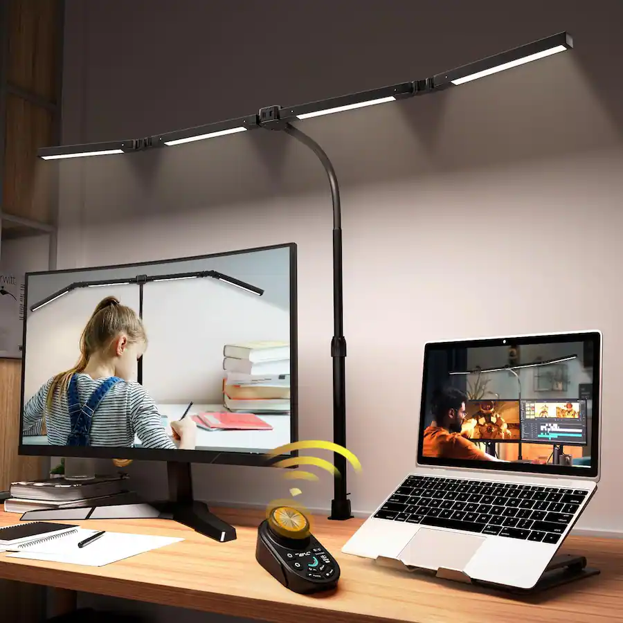 Dazzed Corner Adjustable LED Desk Lamp – Stepless Dimming, 5 Modes ...