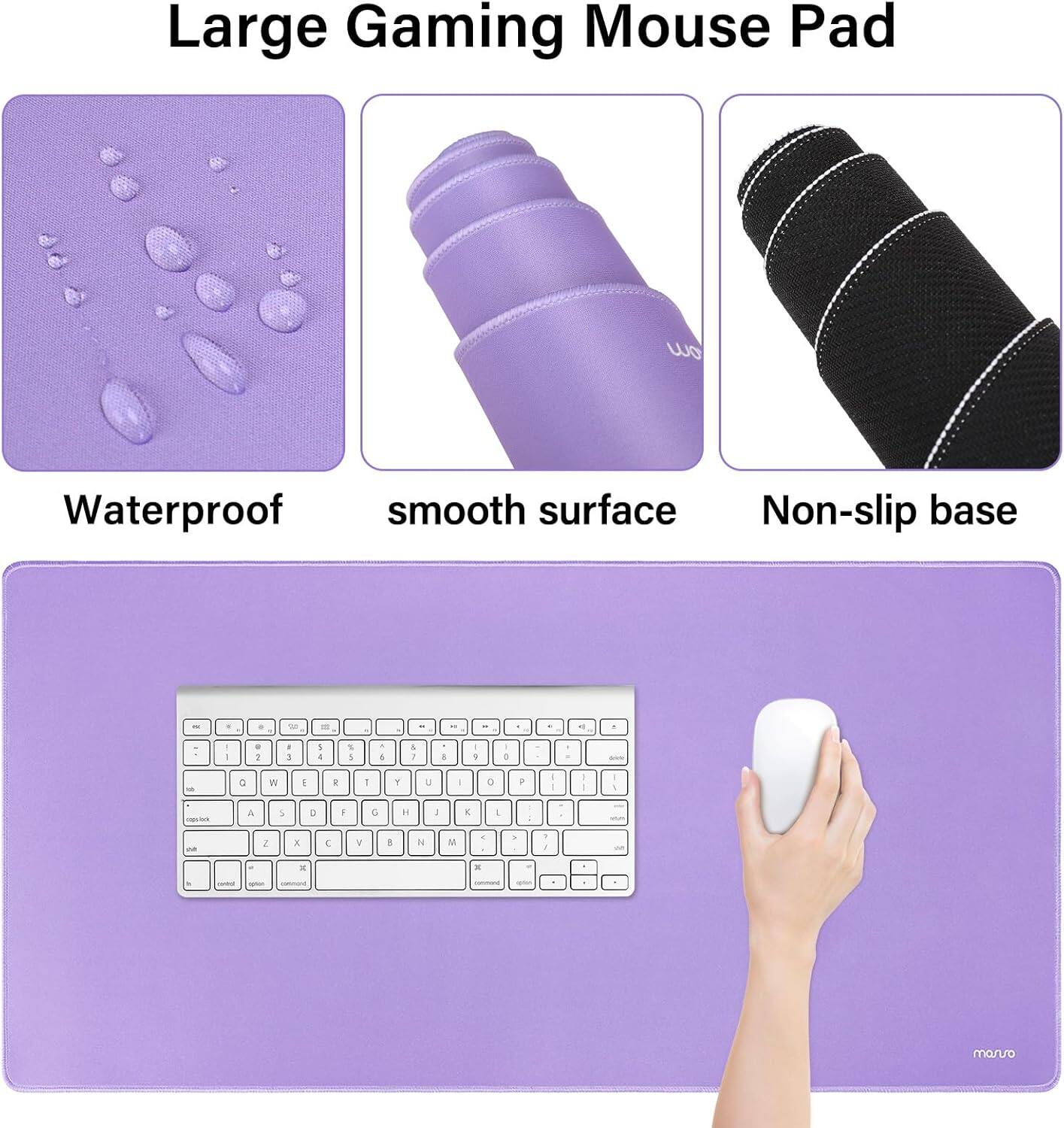 Large Gaming Mouse Pad with Waterproof smooth surface and Non-slip base