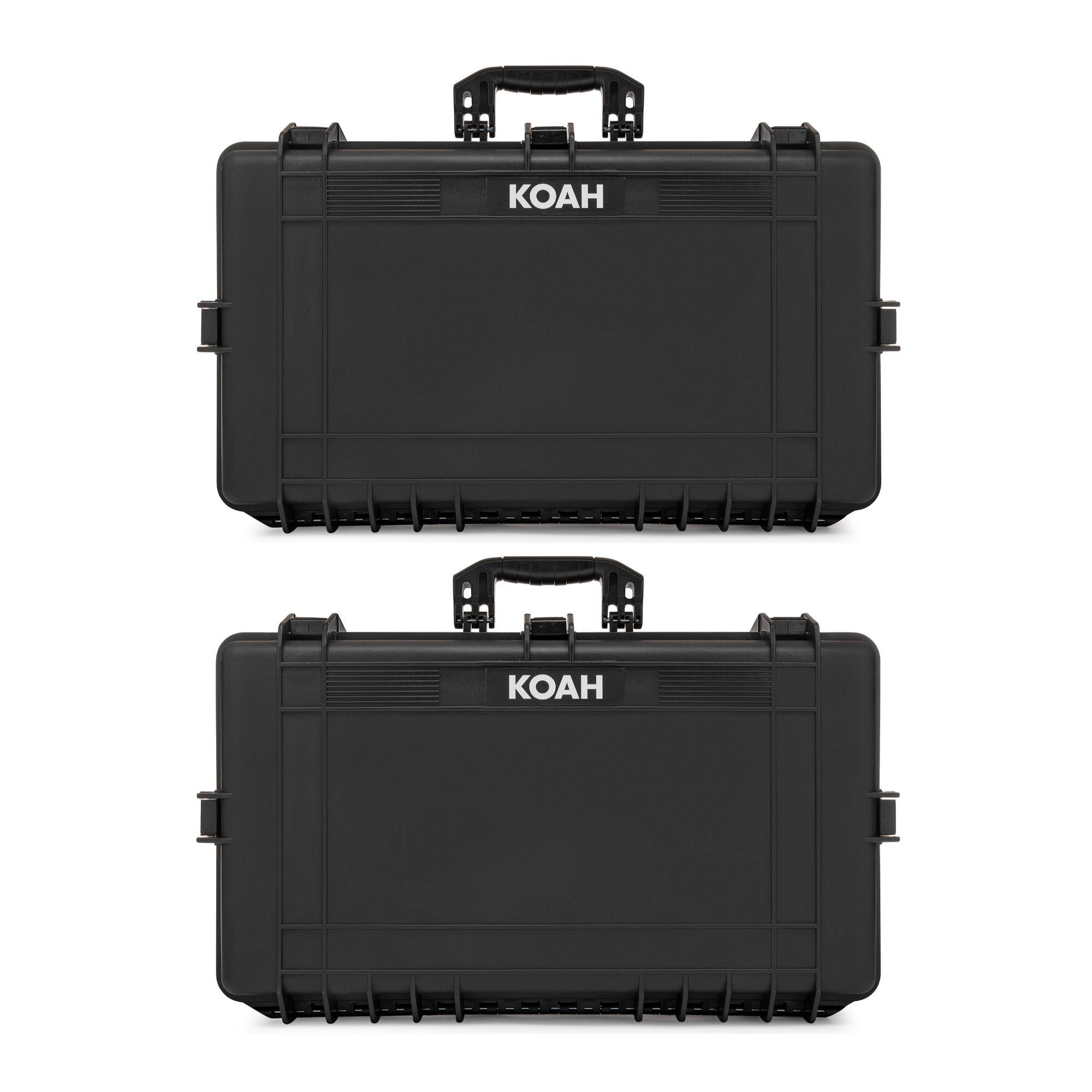 Front. Koah - Koah Weatherproof Hard Case with Customizable Foam (28 x 17 x 7 Inch, 2-Pack).